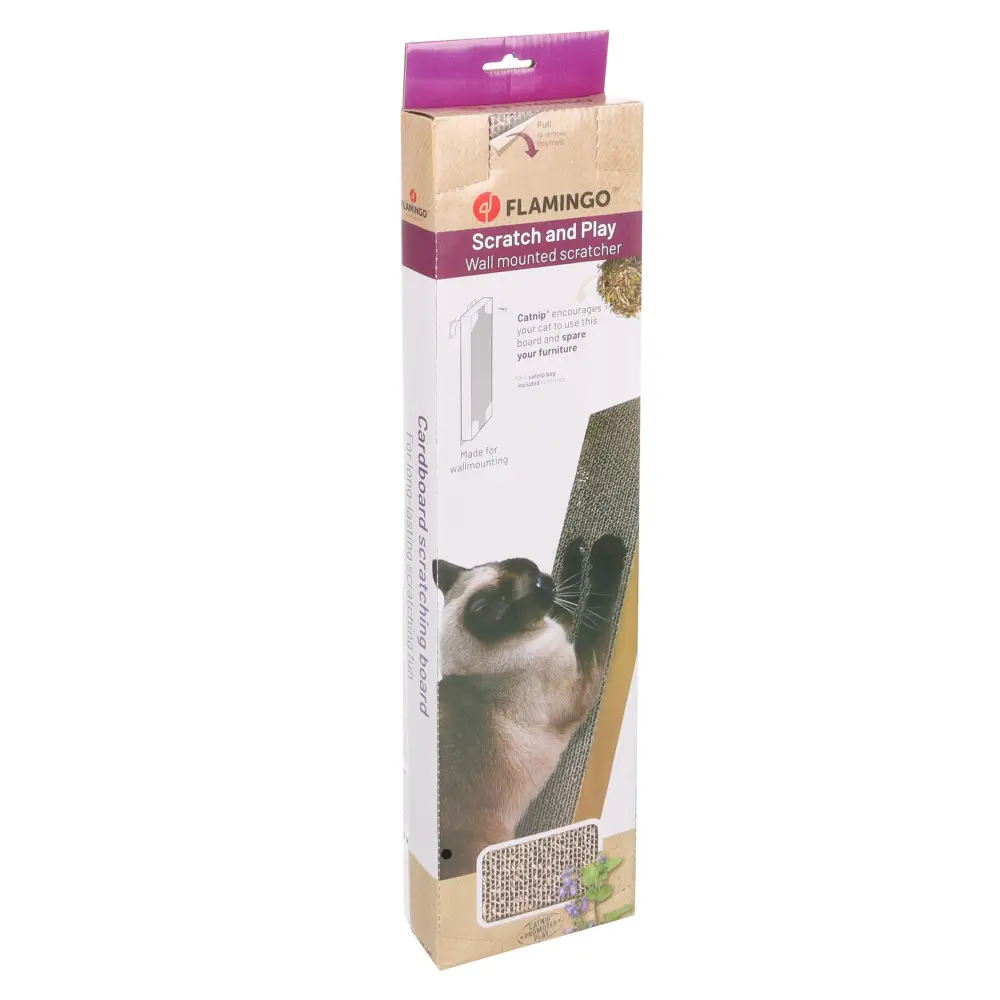 Griffoir en carton 46 cm x 12 cm H 3.7 cm pour chat