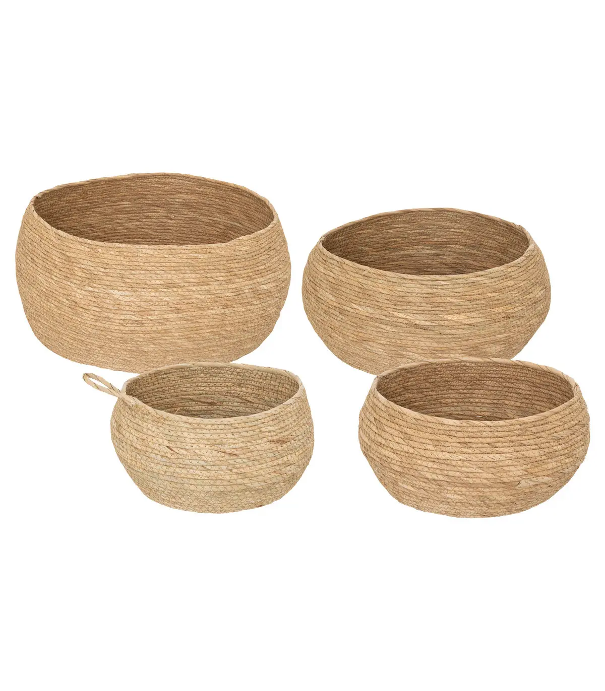 Lot de 4 Paniers de rangement Beige D 50 D 40 D 30 et D 22 cm