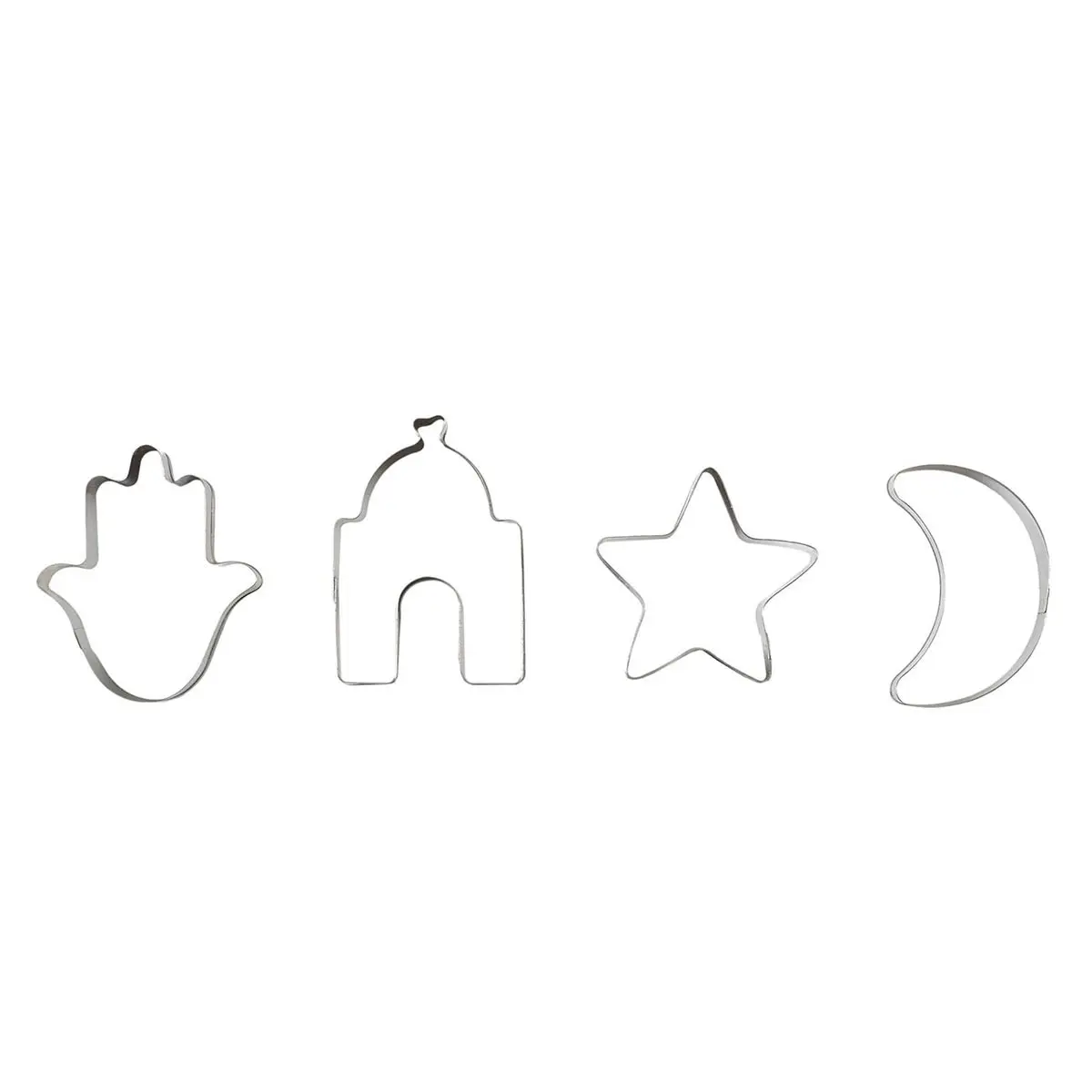 Lot de 4 Emporte-Pièces «Jamaal» 7cm Argent
