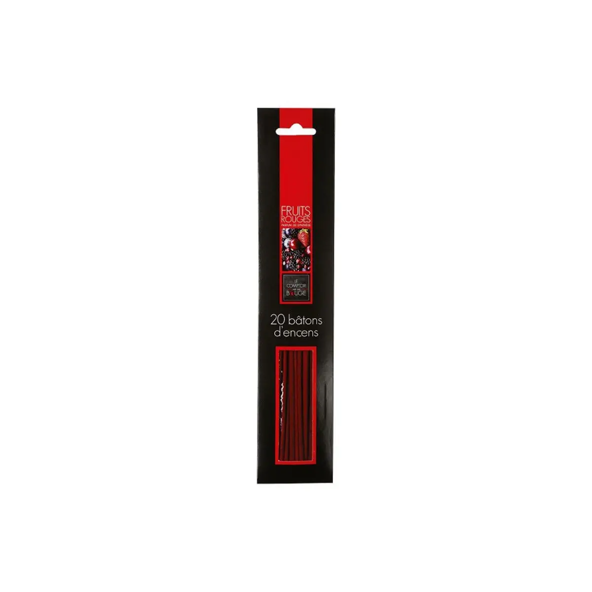 Lot de 20 Bâtons d’Encens 25cm Fruits Rouges