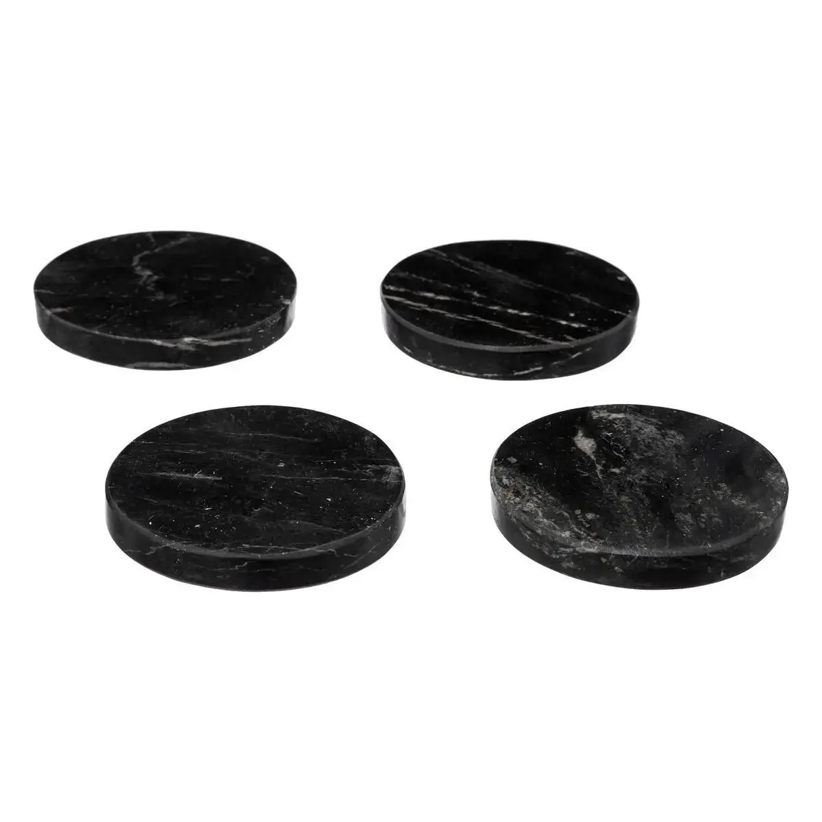 Lot de 4 Dessous de Verre «Sublima» 10cm Noir