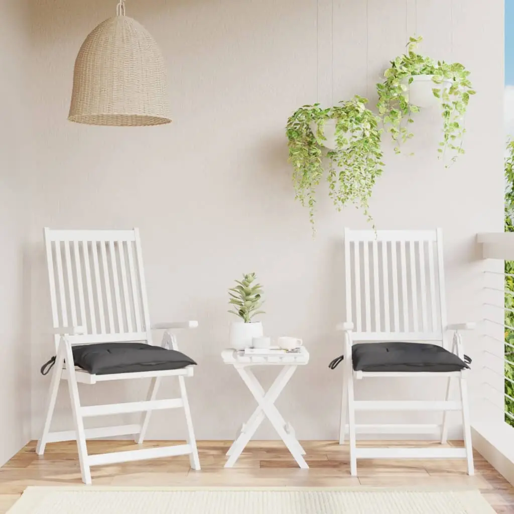 Lot de 2 Galettes de Chaise Tissu Oxford Imperméable Épais pour Jardin Intérieur Anthracite 40x40cm – ComfortXL Outdoor Living