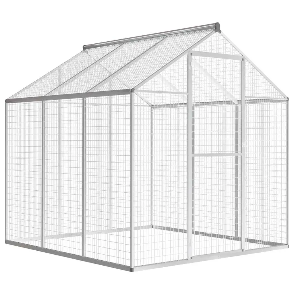 Grande Volière Extérieure Aluminium Cage Oiseaux de Jardin 183x178x194 cm – ComfortXL Outdoor Living
