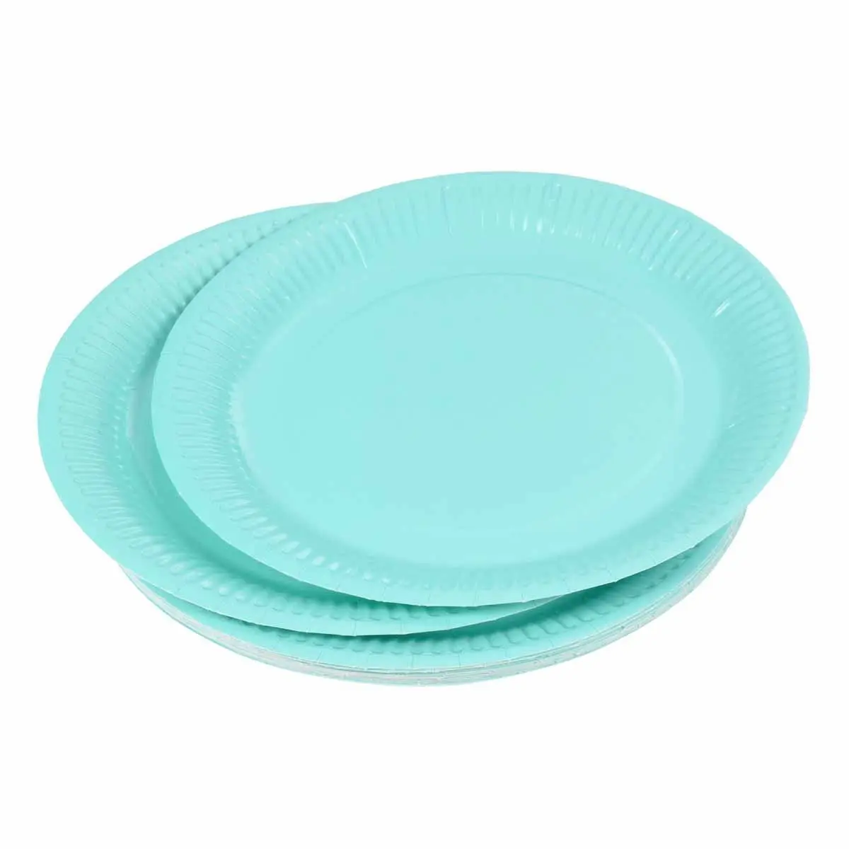 Lot de 20 Assiettes en Carton «Vitamine» 23cm Menthe