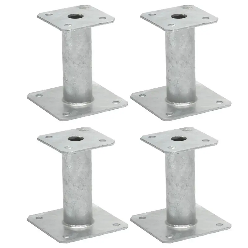 Lot de 4 Pieds de poteau fixe PPA100