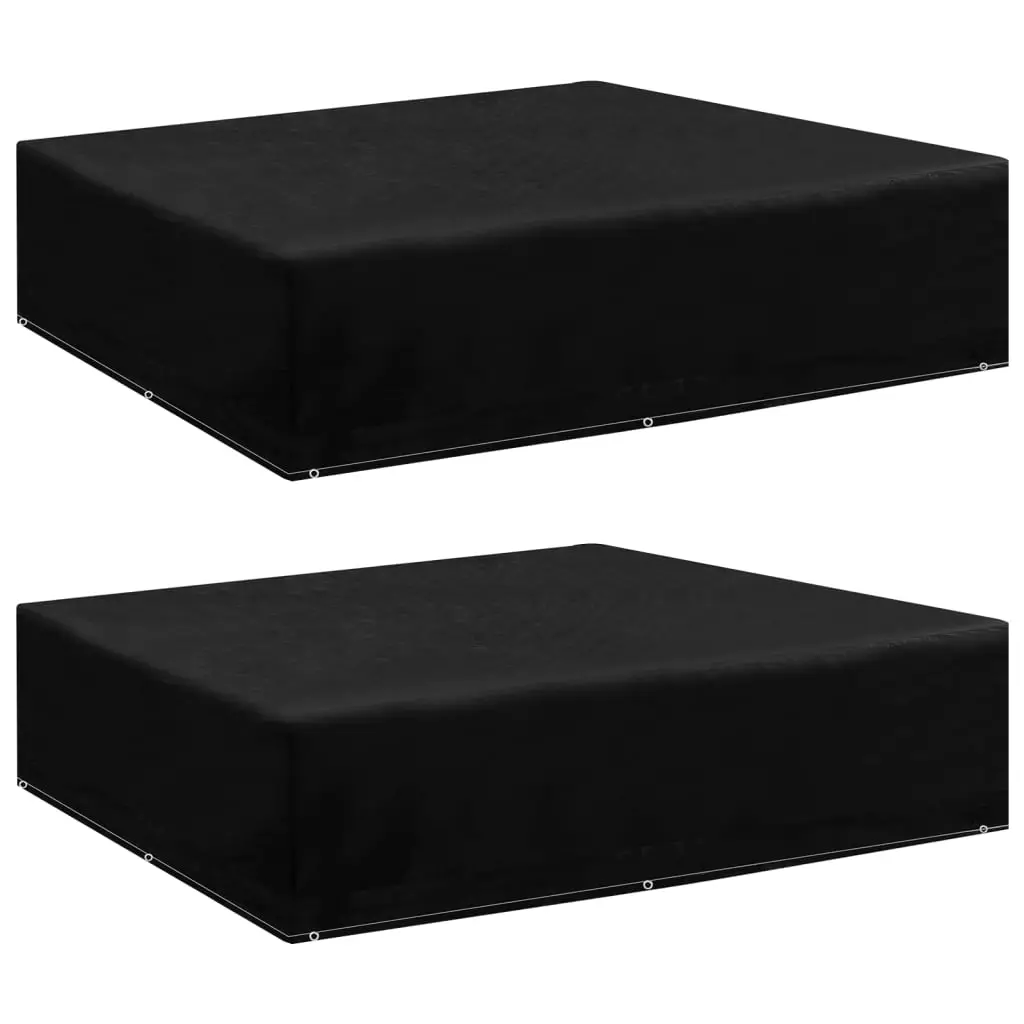 Lot de 2 Housses de Protection Carrées PE Imperméable Protection UV pour Mobilier de Jardin Noir 200x200x70cm – ComfortXL Outdoor Living