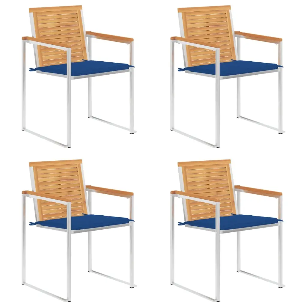 Lot de 4 Chaise bois composite Alessandro-Giovanni Bleu 60 X 56 X 85 cm – P87209B