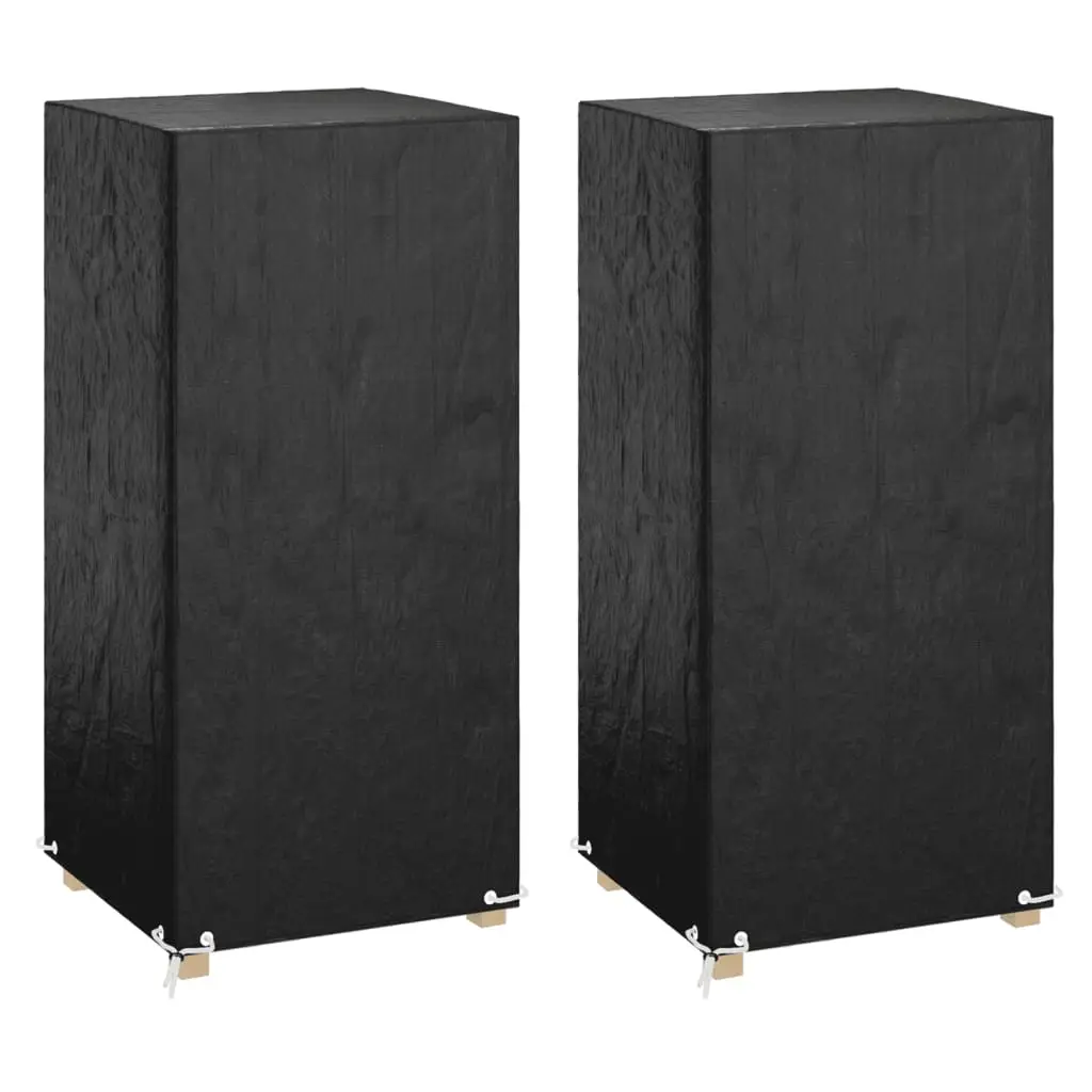 Lot de 2 Housses de Chaise de Jardin PE Imperméable Anti-UV Protection Extérieur Noir 75x70x140 cm – ComfortXL Outdoor Living