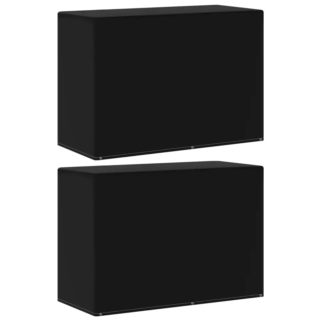 Lot de 2 Housses pour Barbecue et Grill PE Résistant à l’Eau Protection Anti-UV Jardin Noir 180x80x125 cm – ComfortXL Outdoor Living