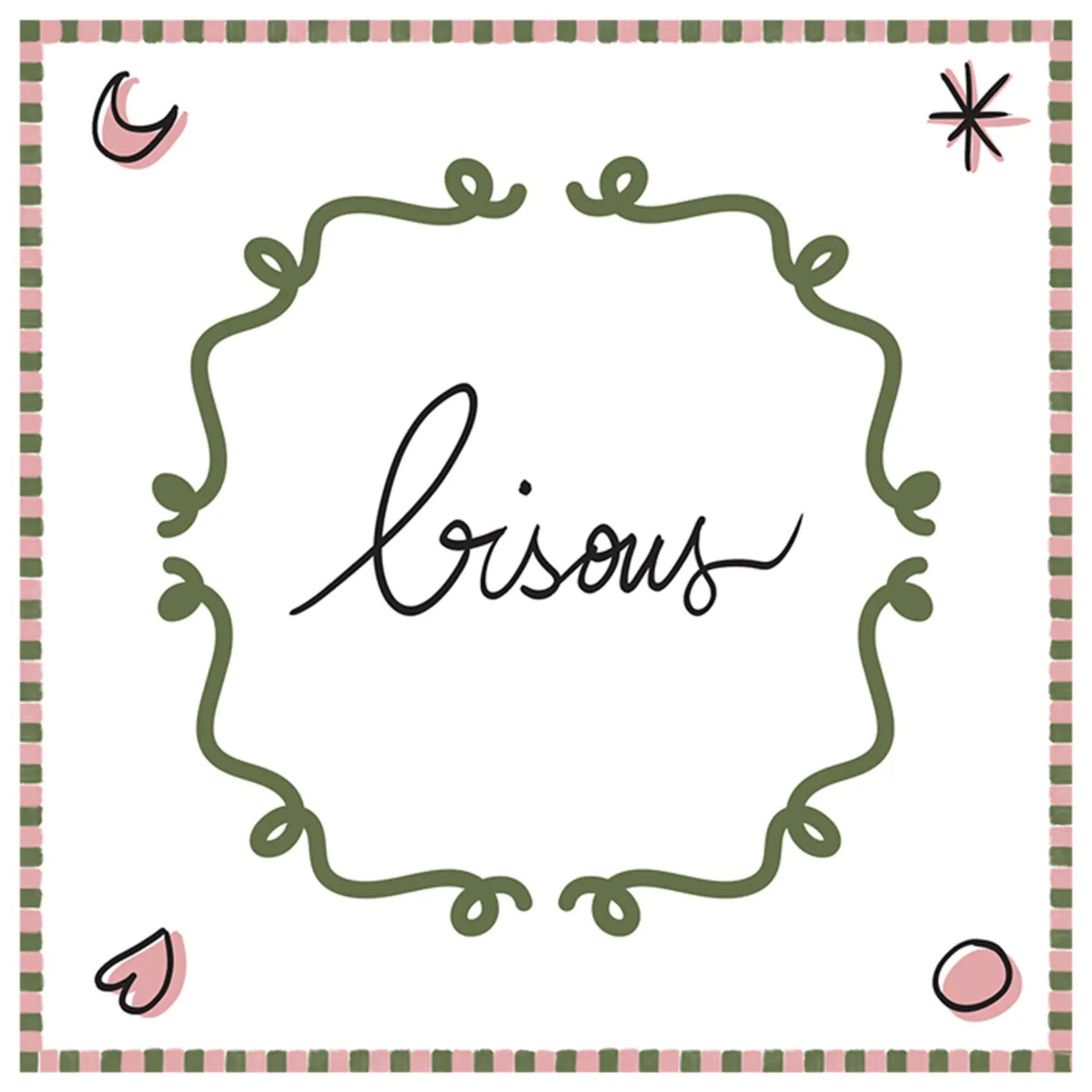 Lot de 20 serviettes papier bisou – OPJET – Papier – Kaki