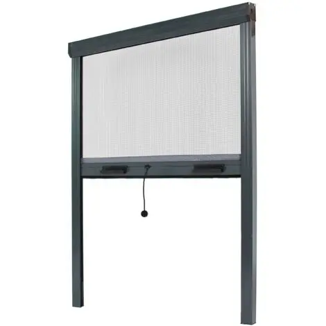 Moustiquaire verticale 160×160 cm en toile de fibre de verre – Monture aluminium