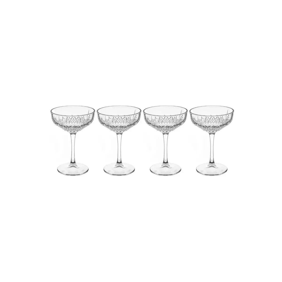 Lot de 4 Coupes de Champagne «Timeless» 25cl Transparent