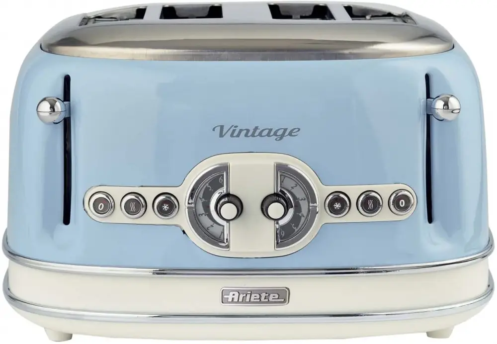 Grille pain 4 fentes bleu céleste vintage