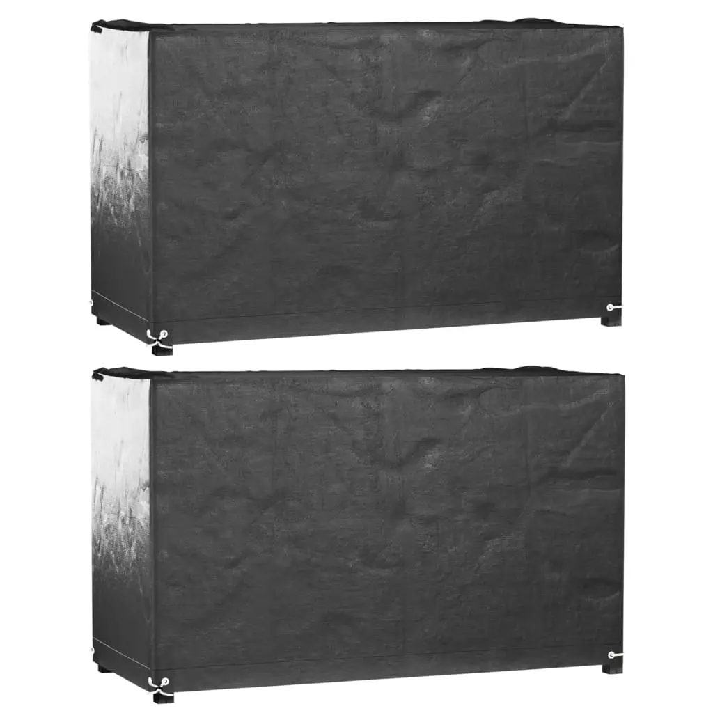 Lot de 2 Housses Imperméables PE pour Ensemble de Jardin Protection Anti-UV Extérieur Noir 170x94x70 cm – ComfortXL Outdoor Living