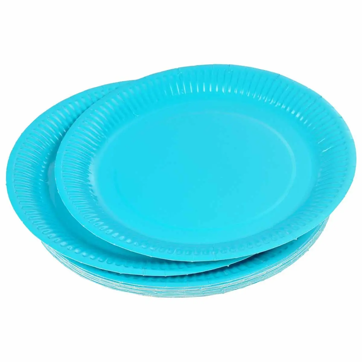 Lot de 20 Assiettes en Carton «Vitamine» 23cm Bleu
