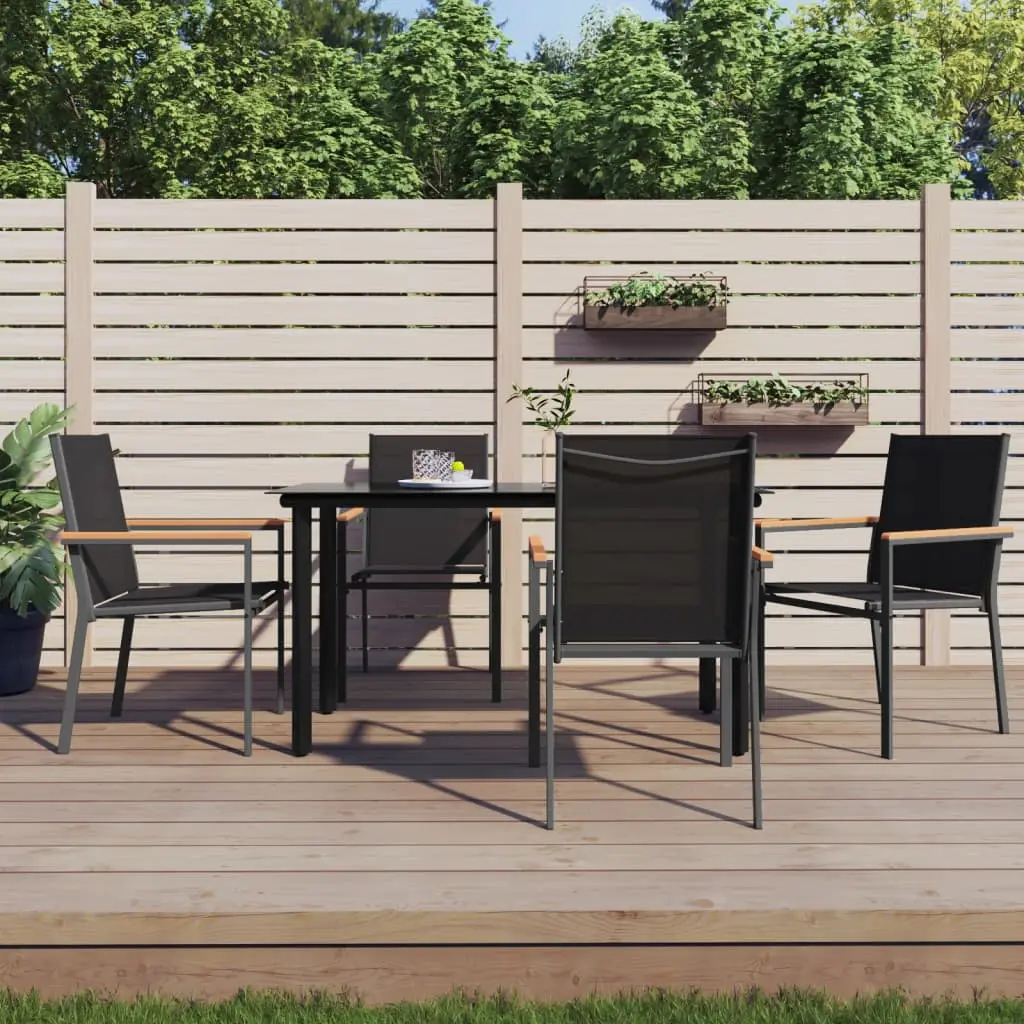 Lot de 4 Chaise bois composite Bellingham Noir 55 X 61,5 X 90 cm – P87210N
