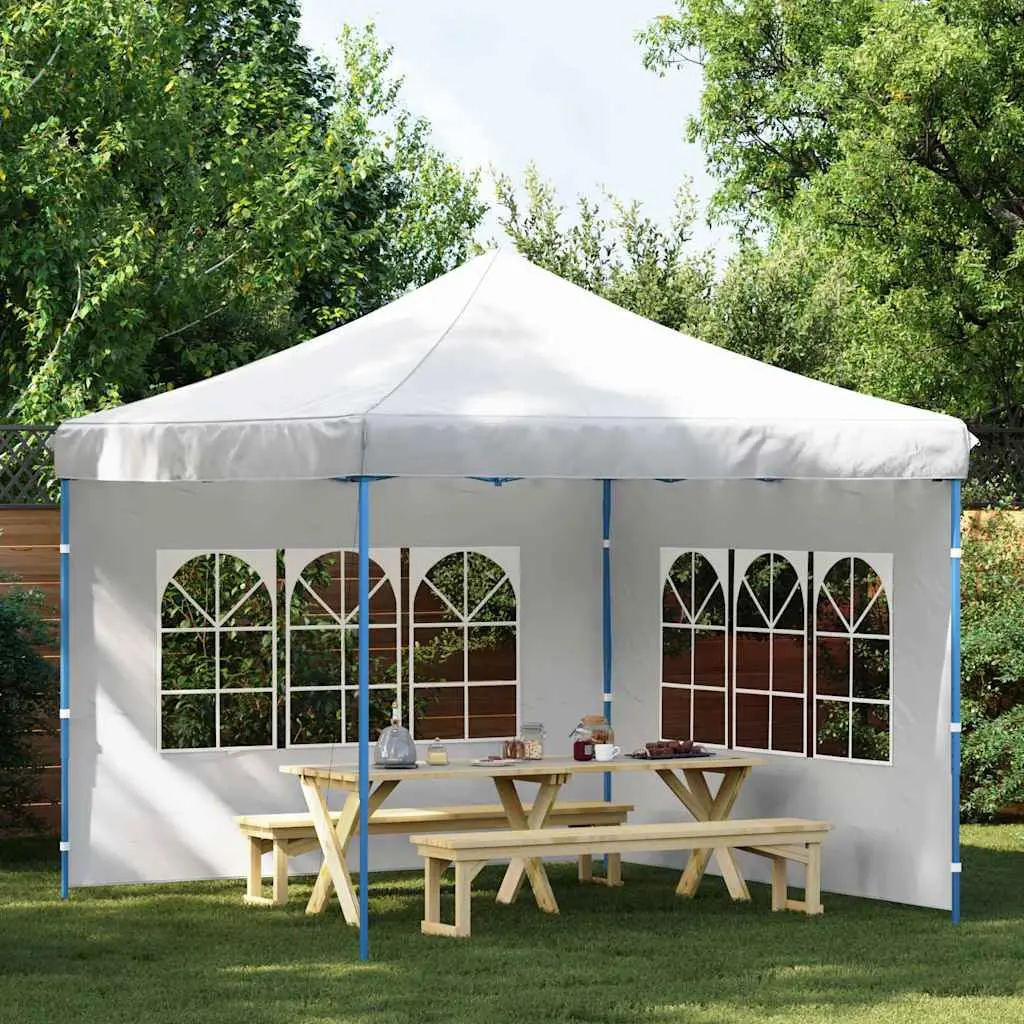 Lot de 2 Parois Latérales PE avec Fenêtre pour Tente de Réception 3m Blanc – ComfortXL Outdoor Living