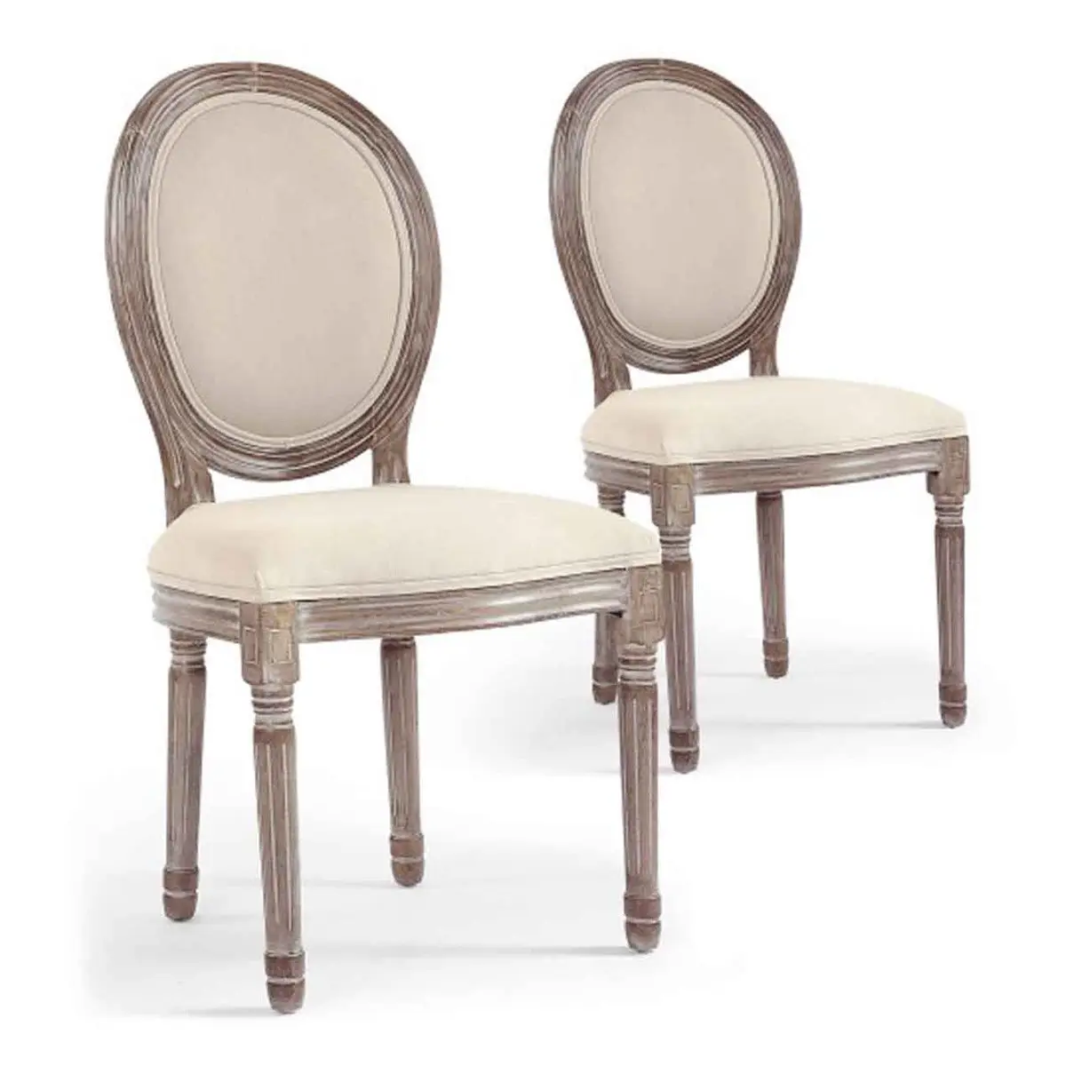 Lot de 20 Chaises Médaillon «Versailles» 96cm Beige