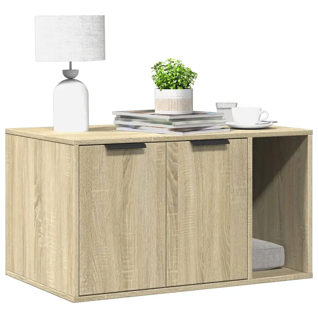 Grande maison de toilette chat bois Chêne Sonoma 80cm – ComfortXL Pet Living