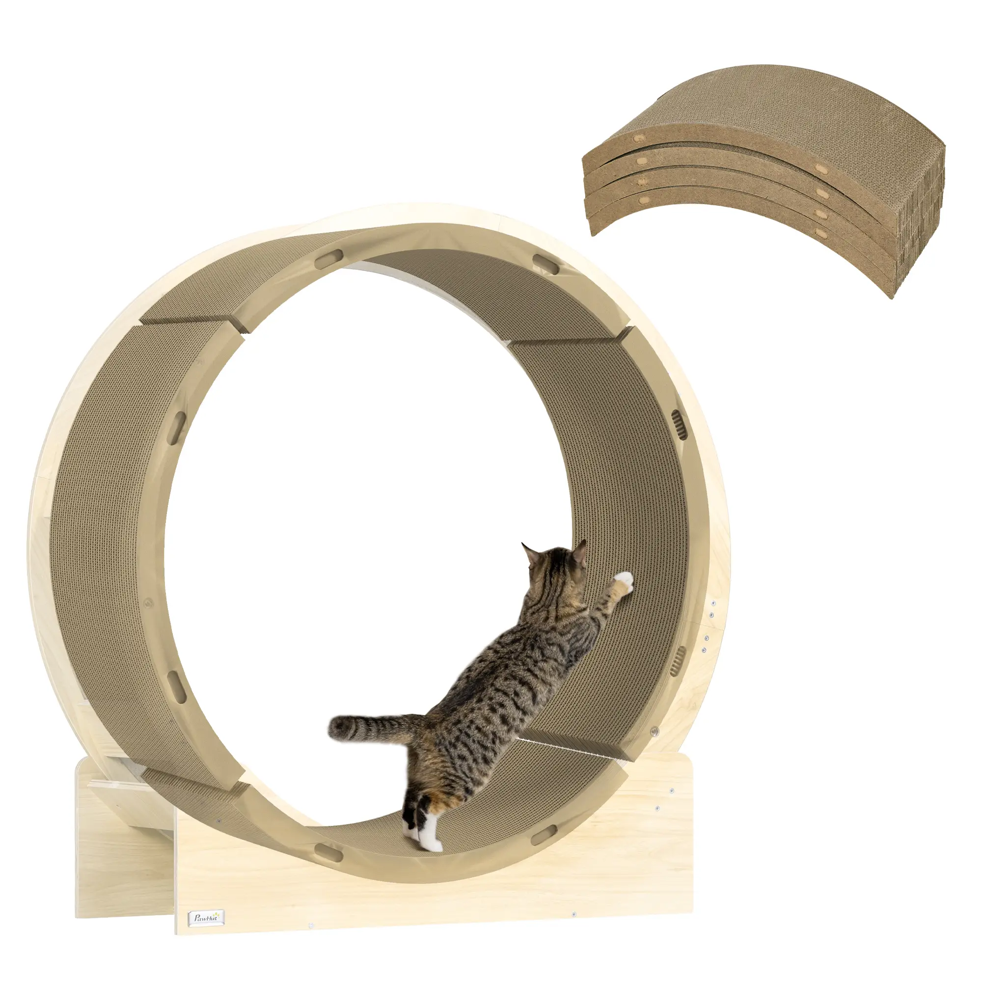 Lot de 4 planches grattoirs réversibles pour chat – dim. 55L x 25,5l cm – carton ondulé double face