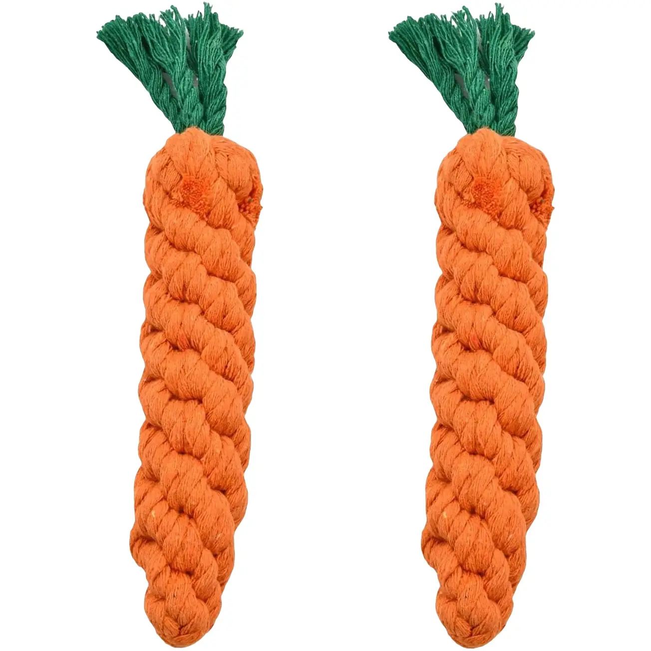 Lot de 2 jouets à mâcher pour petits chiens – Carottes en corde tressée DtopbuyAge