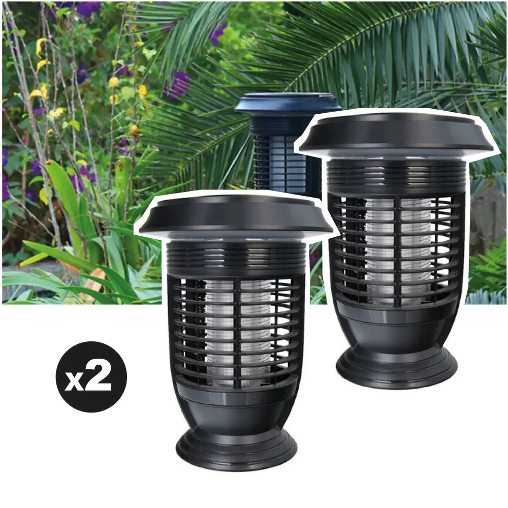 Lot de 2 pièges à moustique solaire auto-nettoyant EZIlight® Mosquito Garden MG 20