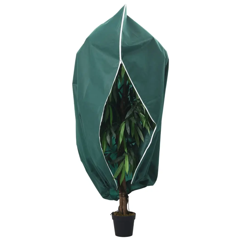 Lot de 4 Voiles d’Hivernage Géants Tissu Non Tissé Anti-Gel avec Fermeture Éclair Vert 3.93x3m – ComfortXL Outdoor Living