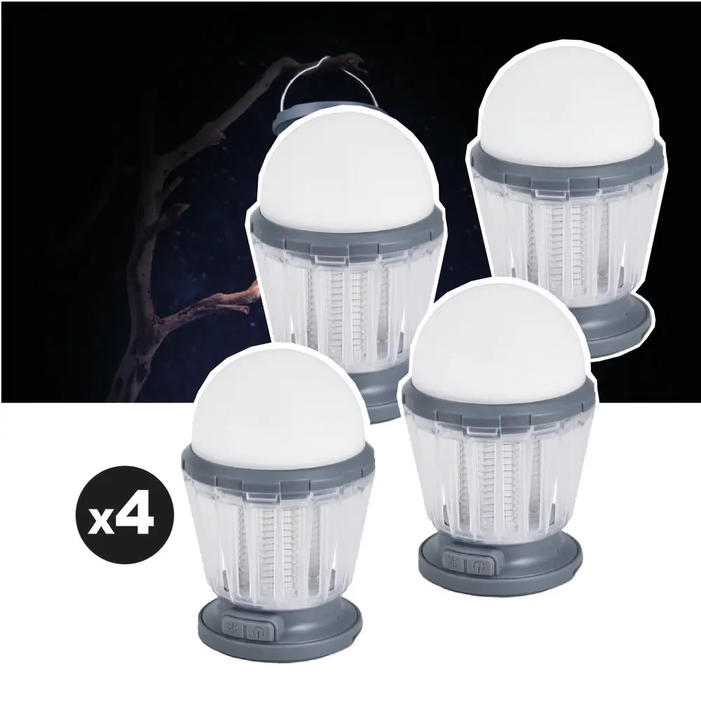 Lot de 4 pièges à moustique d’extérieur EZIlight® Mosquito Stop MS 30 Transparent