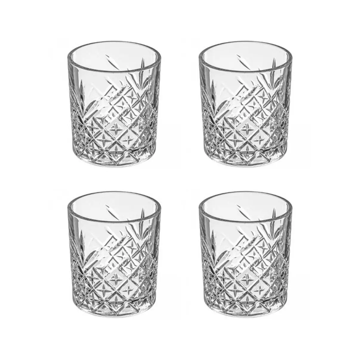 Lot de 4 Verres Whisky «Timeless» 34cl Transparent