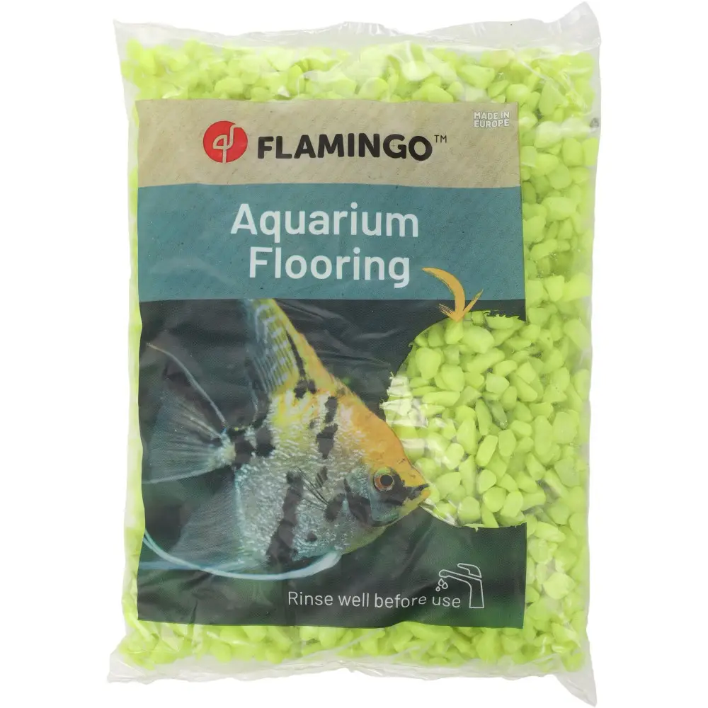 Gravier Neon jaune 1 kg pour aquarium.
