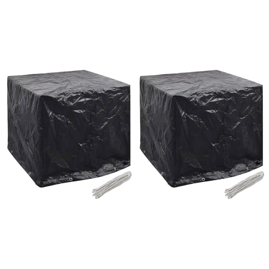 Lot de 2 Housses Réservoir Eau 1000L PE Bâche de Protection Cuve IBC Noir 116x100x120 cm – ComfortXL Outdoor Living