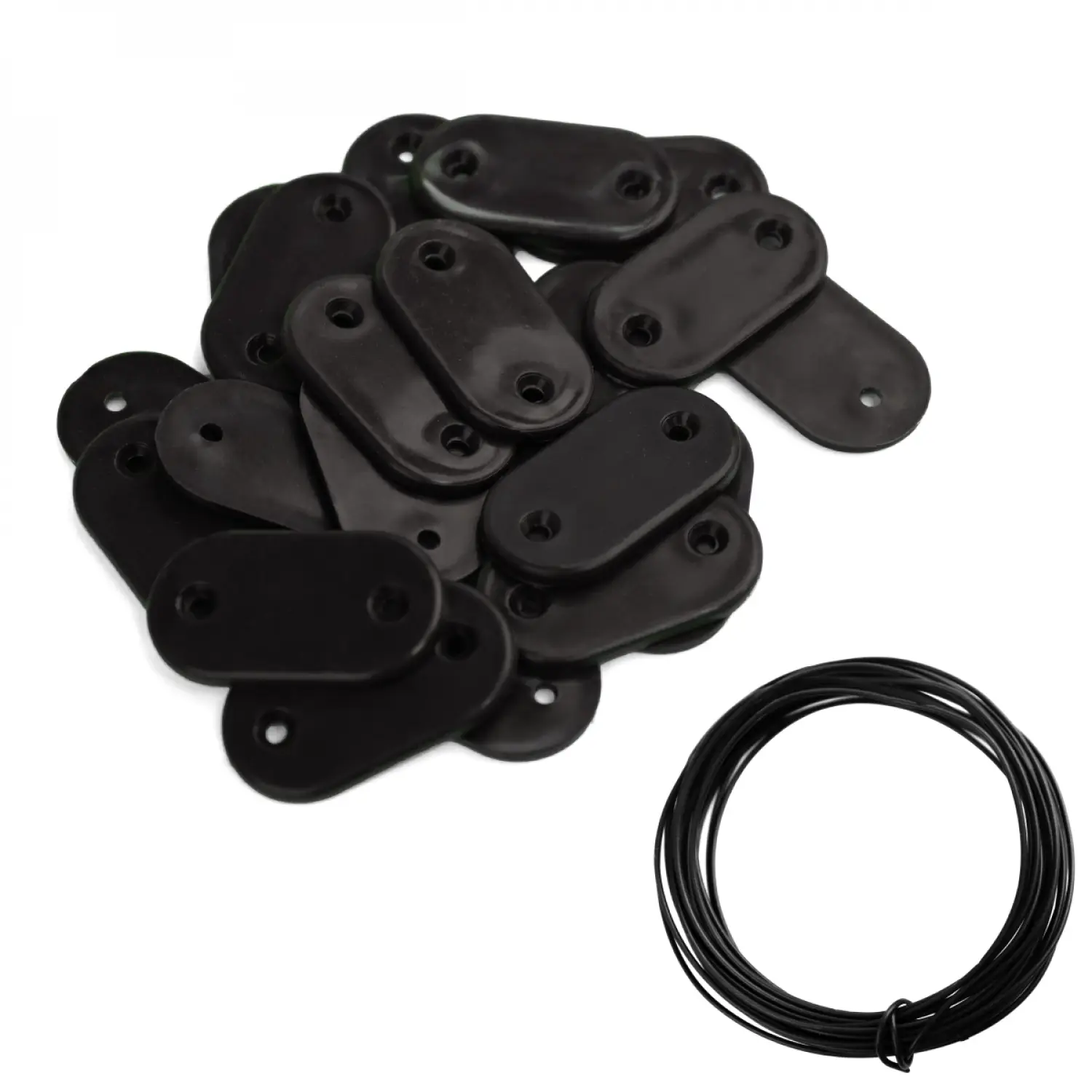 Lot de 30 kits de fixation pour brise vue, canisse anti-UV – Noir – Linxor