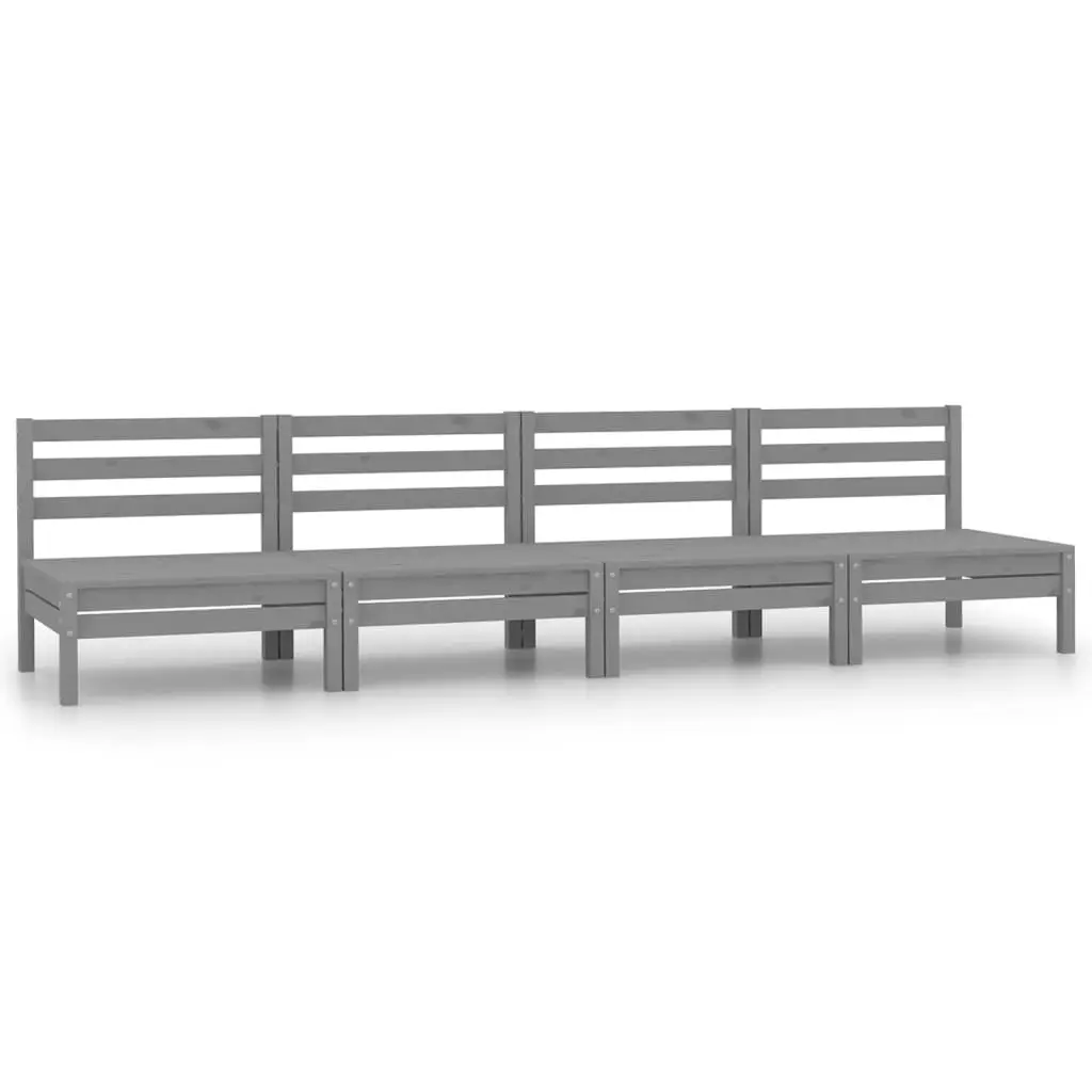 Lot de 4 banc de jardin gris 64 X 64 cm – Prolenta Premium