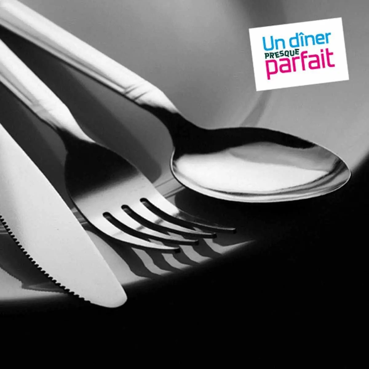 Lot de 20 Serviettes en Papier «Couverts & Assiette» 38x38cm Gris