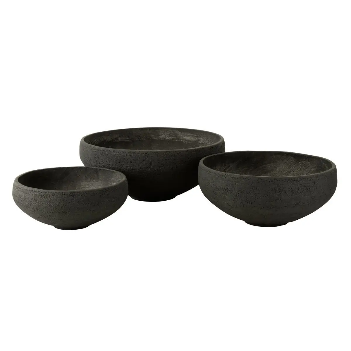Lot de 3 Cache-Pots en Argile «Abel» 69cm Noir