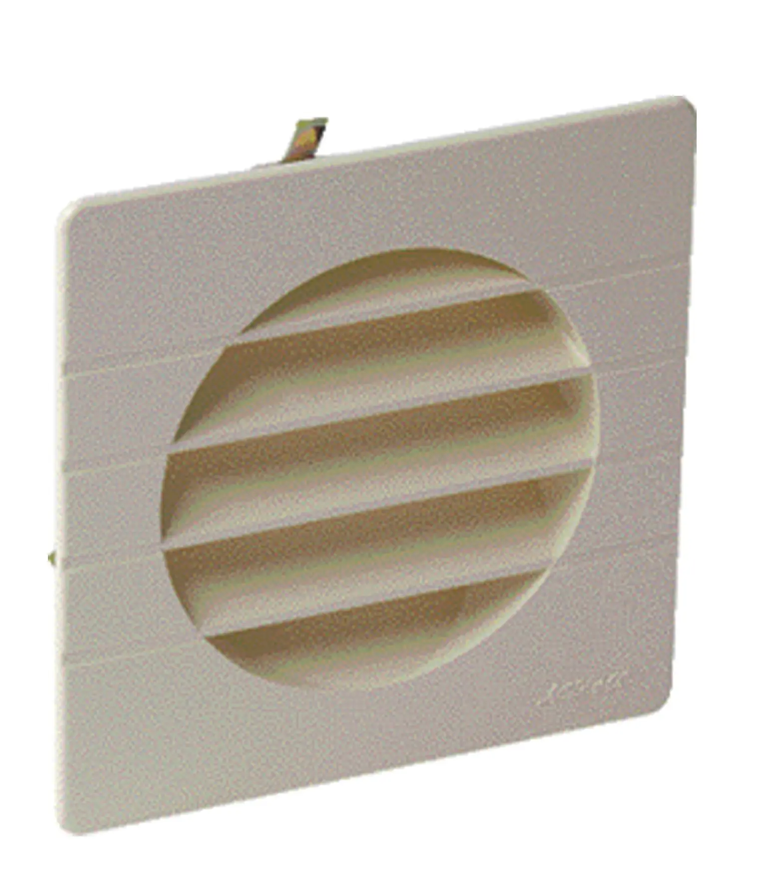 Grille de ventilation à encastrer extérieur pour tubes PVC 100mm coloris sable
