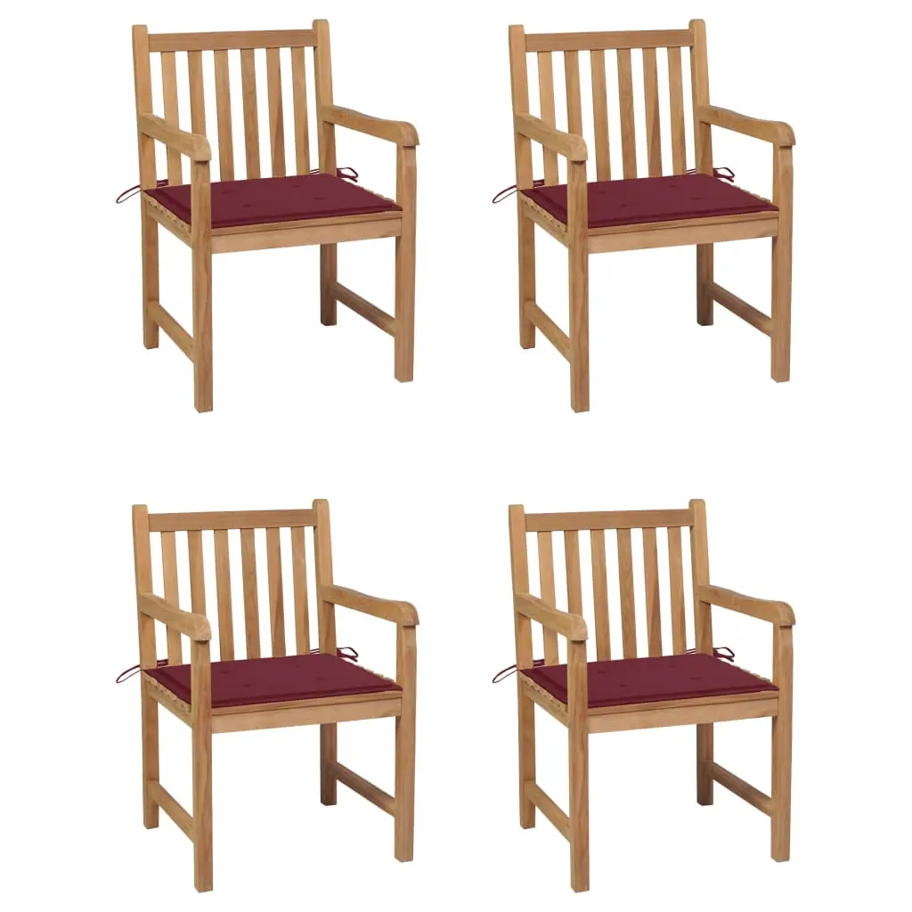 Lot de 4 Chaise bois composite Breckenridge vin rouge 58 X 60 X 90 cm – P87209R