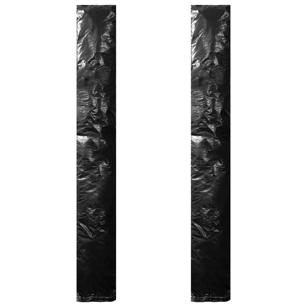 Lot de 2 Housses de parasol avec fermeture éclair – Housses de protection PE 175 cm