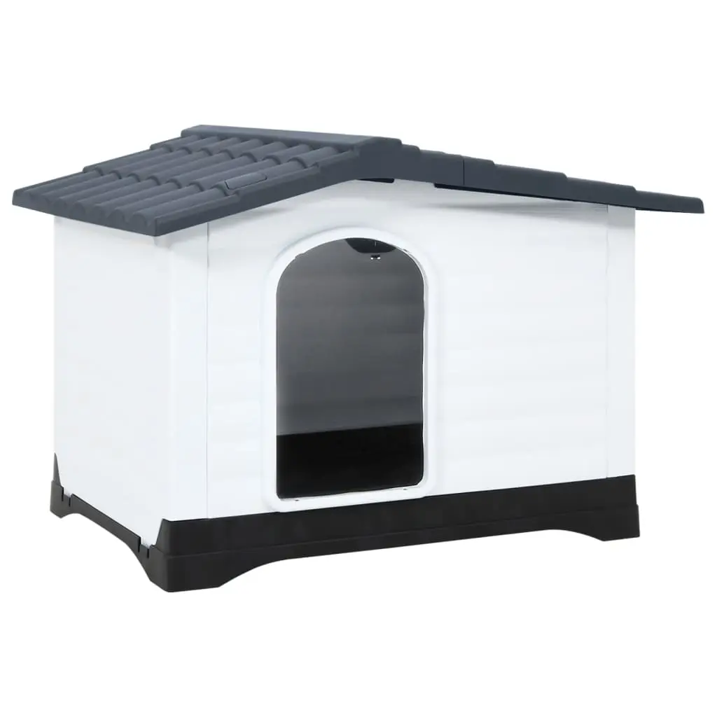 Grande niche pour chien polypropylène plancher surélevé Gris 90.5x68cm – ComfortXL Pet Living