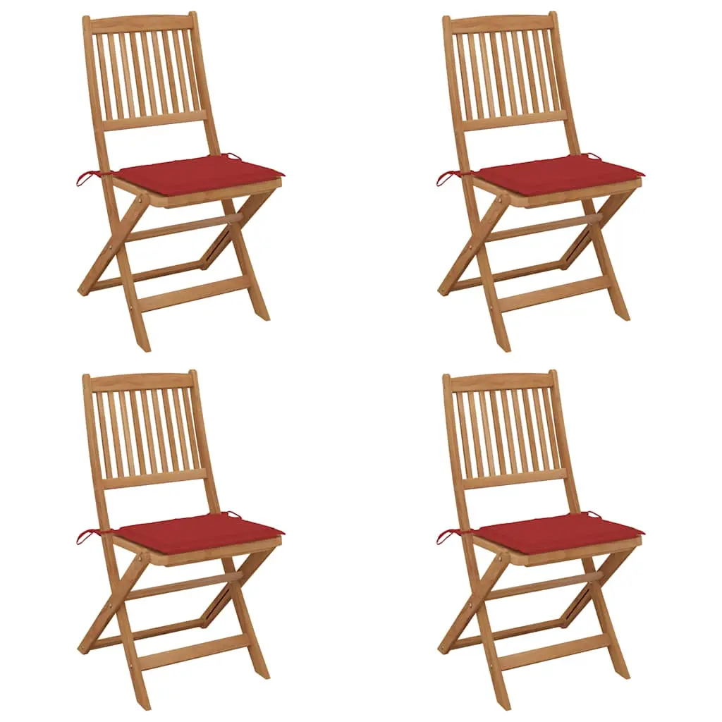 Lot de 4 Chaise bois composite Bellavary Rouge 48,5 X 57 X 91 cm – P87209R