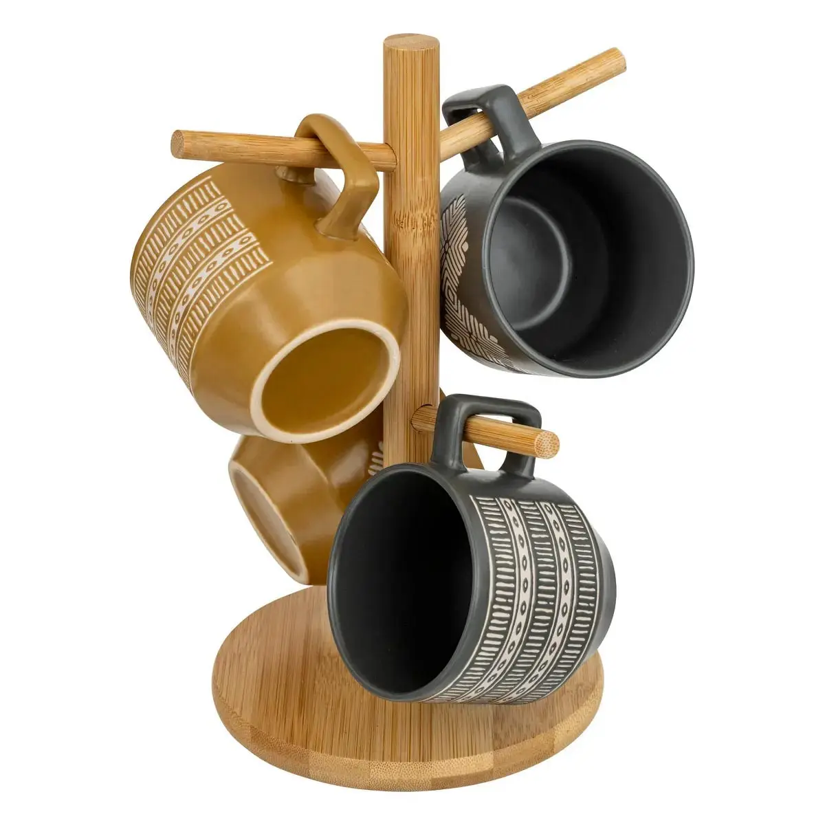 Lot de 4 Mugs sur Rack «Inuit Dreams» 23cl Multicolore