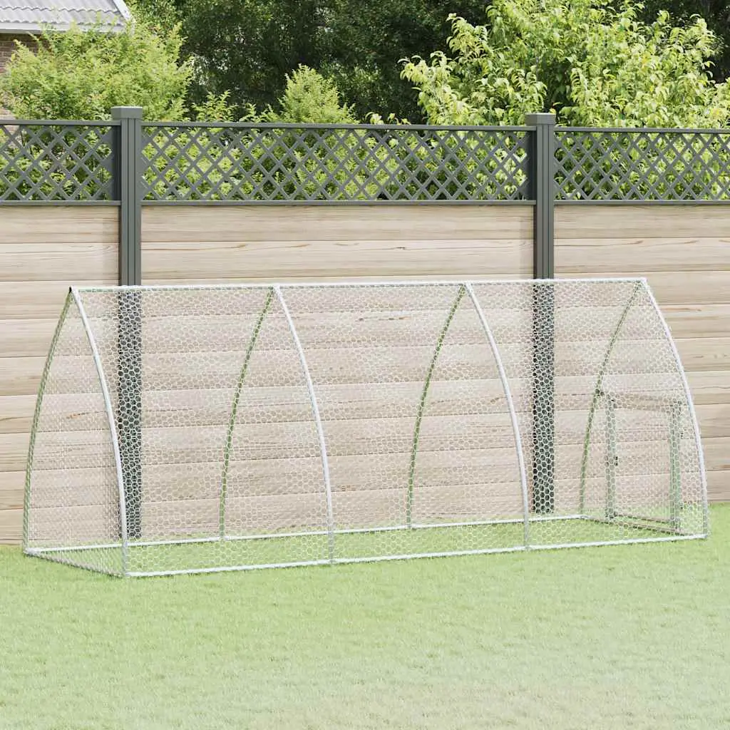 Grand parc grillagé pour poules en acier galvanisé 300x105x120 cm – ComfortXL Outdoor Living