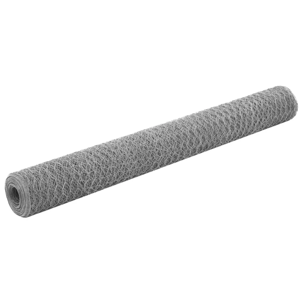 Grillage Poule Acier Galvanisé Clôture Souple Élevage 36mm 25×1,2m