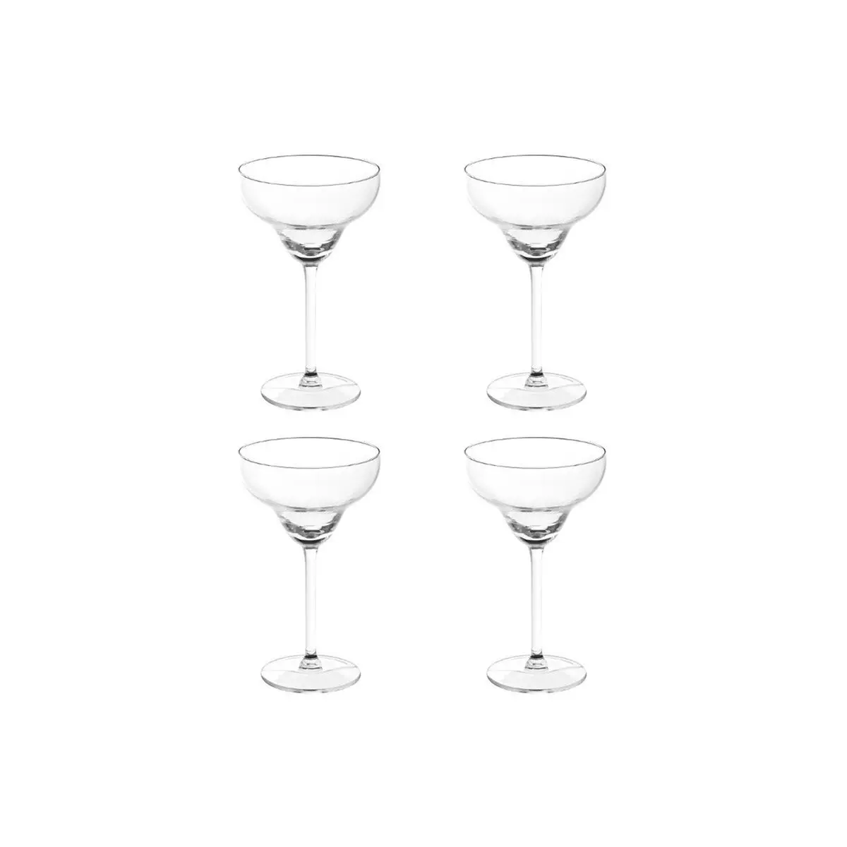 Lot de 4 Verres à Cocktails «Margarita» 30cl Transparent