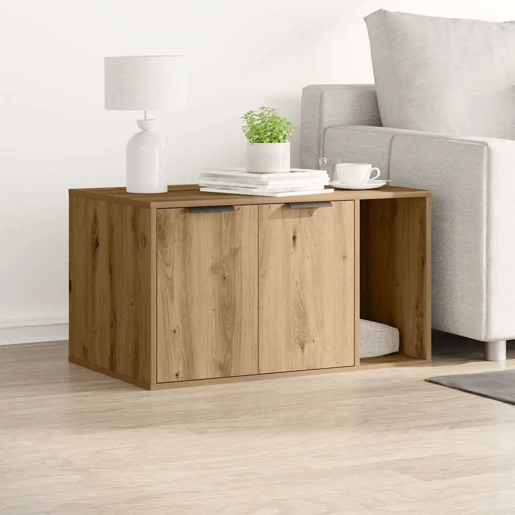 Grande maison de toilette chat bois multifonction Chêne Artisanal – ComfortXL Pet Living