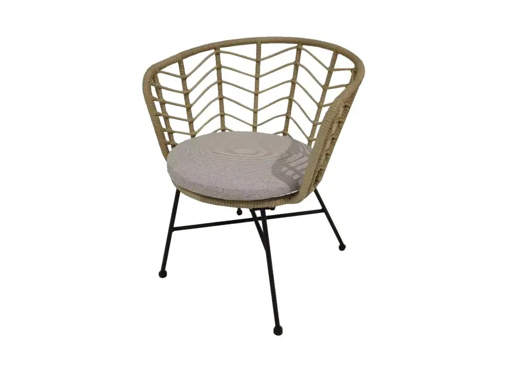 Lot de 2 fauteuils repas de jardin Holland – nat PROLOISIRS