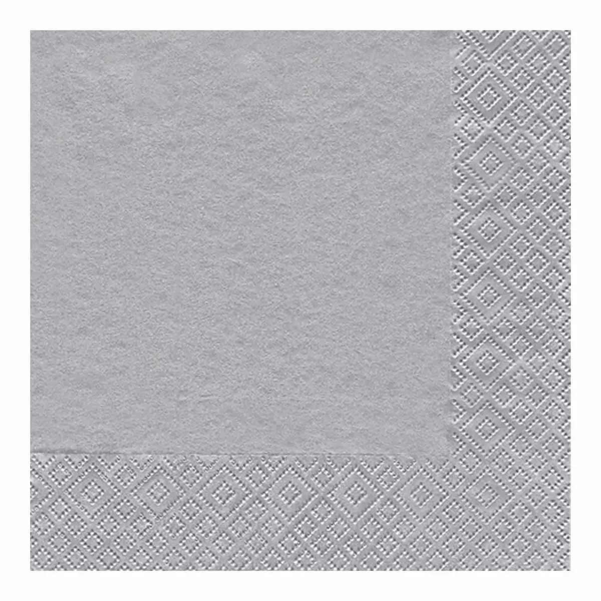 Lot de 20 Serviettes en Papier «Cocktail» 33x33cm Argent