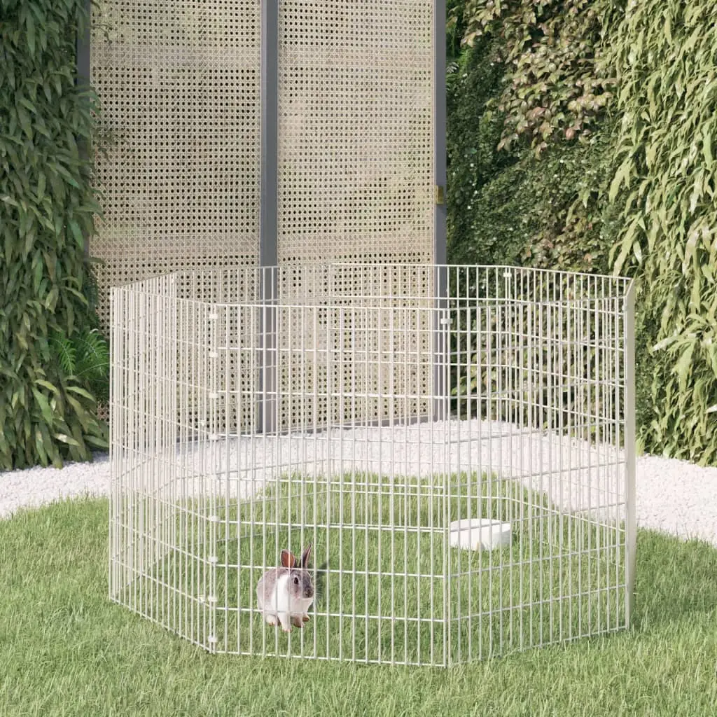 Grand parc enclos haut 8 panneaux 80 cm pour animaux jardin extérieur – ComfortXL Outdoor Living