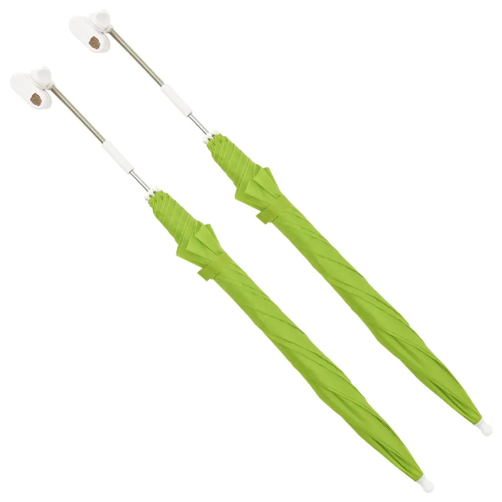 Lot de 2 Parasols de chaise de camping – parasol d’extérieur Vert 105 cm – MEUBLE PRO