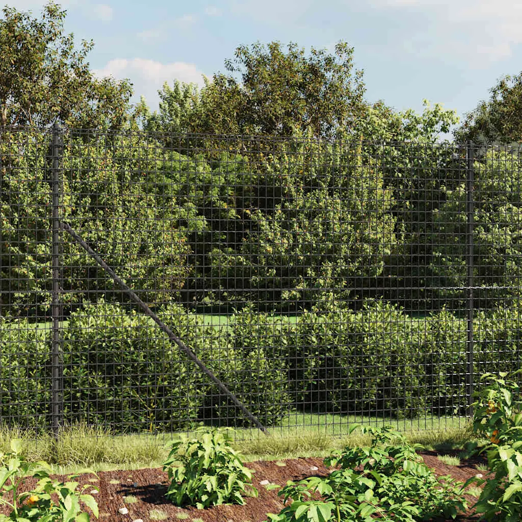 Grillage Acier Fixation Platines Terrasse Protection Gris 2x10m